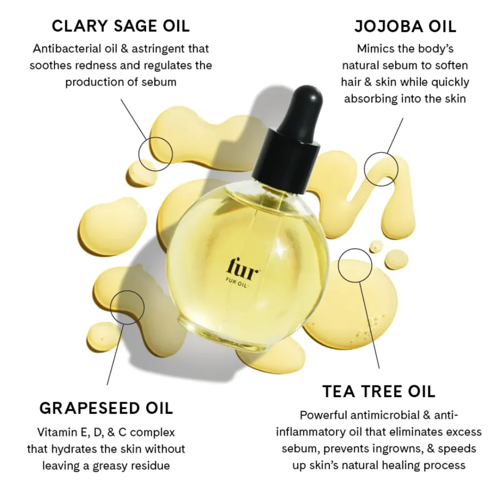 Fur Oil Ingrediants at Kissed Peach